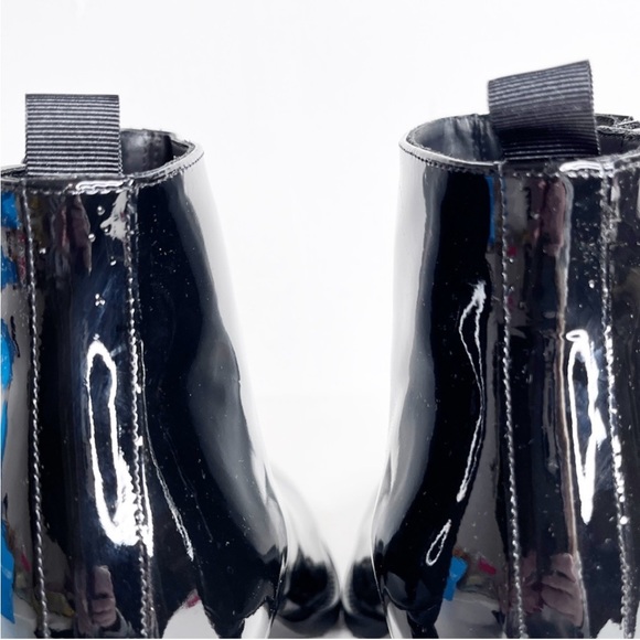 John Fluevog Powerhouse Rashida Black Patent Bootie 11 - Picture 8 of 12